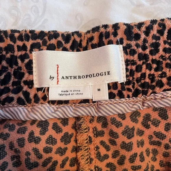 Anthropologie Brown Leopard Print Joggers - Picture 6 of 9